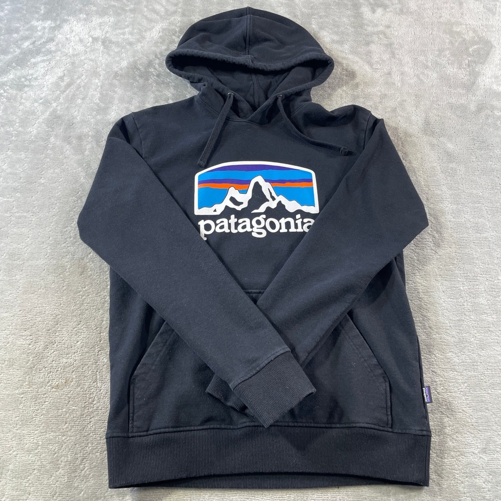 Patagonia Uprisal Hoody Hoodie Mens Small Black Regular Fit Preppy School Winter
